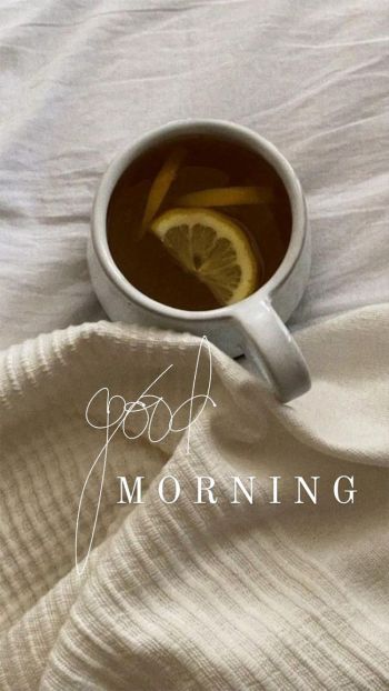 Good Morning with lemon tea