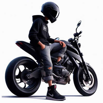 biker stylish boy dp image