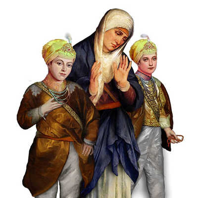 chote sahibzade and mata gujri ji image