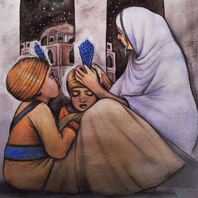 chote sahibzade and mata gujri ji image