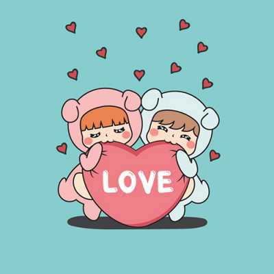 cute love dp image