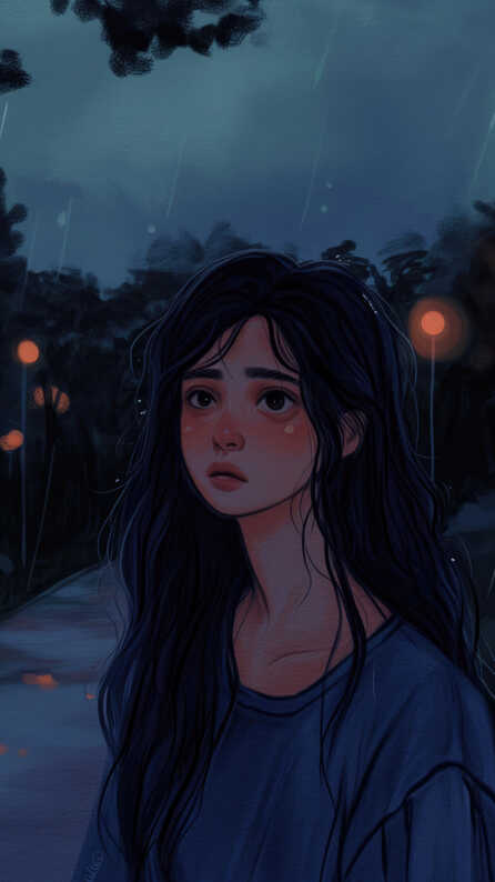 alone girl mobile wallpaper