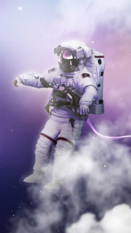Download Astronaut Space Suit Colorful Wallpaper in 1024x1024 Resolution