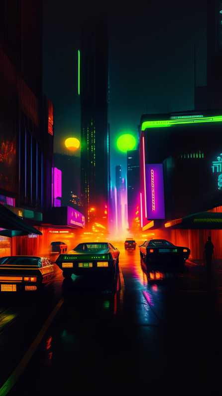 Neon Wallpaper, Digital Art, Futuristic City, Night, Cyberpunk -  Wallpaperforu