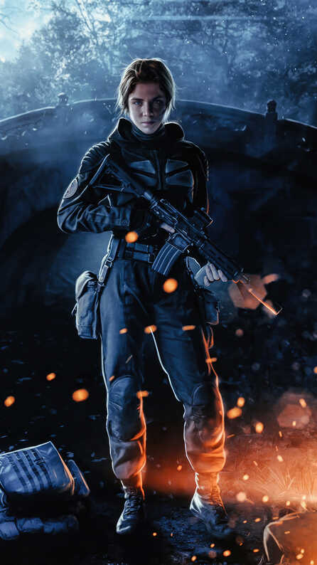 female warrior  mobile wallpaper