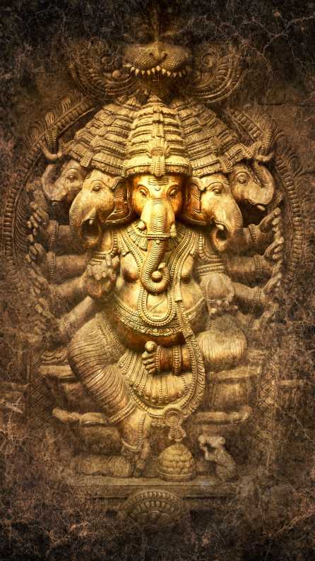 Lord Ganesha Ganapati Statue Idol 4K Ultra HD Mobile Wallpaper