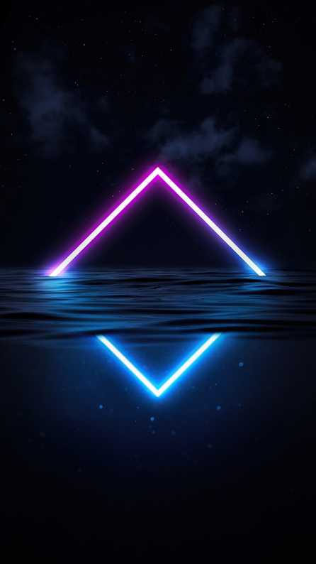 HD 4K glowing-triangle-neon Wallpapers for Mobile