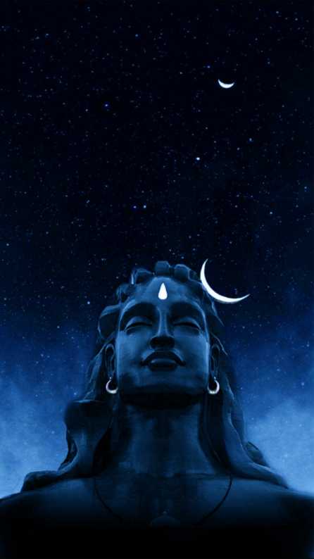 Download Bholenath HD Face Dark Crescent Moon Wallpaper | Wallpapers.com