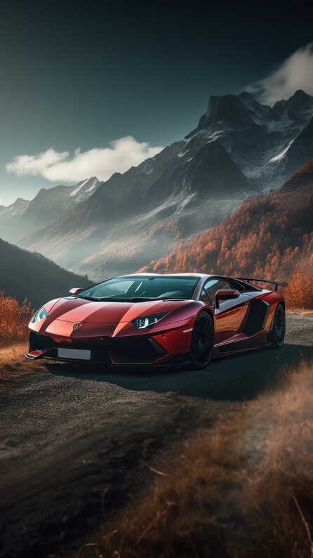 HD 4K orange lamborghini aventador car Wallpapers for Mobile