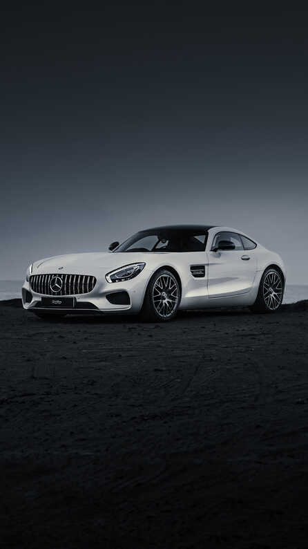 white mercedes  car mobile wallpaper